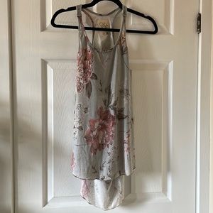 Chaser sporty racer back tank vintage floral